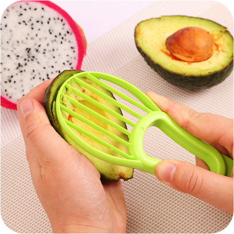 3 in 1 Avocado Slicer Shea Corer Butter Peeler Fruit Cutter Pulp Separator Plastic Knife Kitchen Vegetable Tools